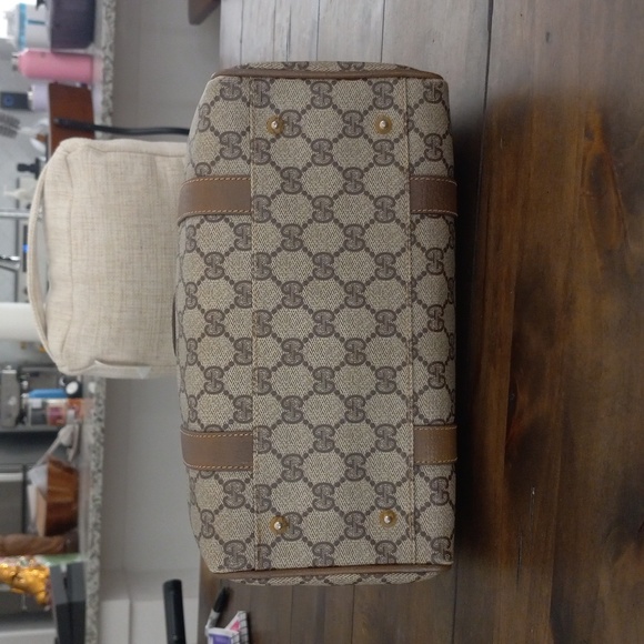 Authentic Vintage Gucci Interlocking GG Monogram Supreme Boston Doctor Satchel - Picture 6 of 12